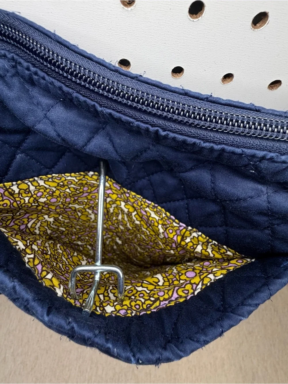 Vera Bradley Navy Blue Quilted Hipster Crossbody Bag Retired Solid